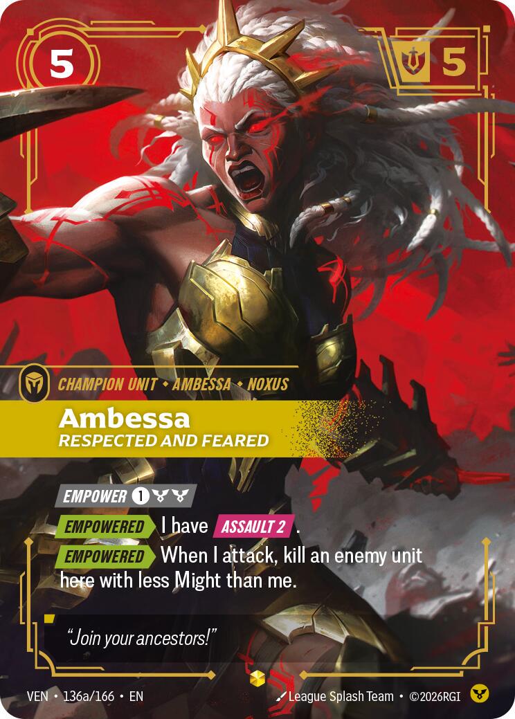 Ambessa, Respected and Feared [Alternate Art] #136a