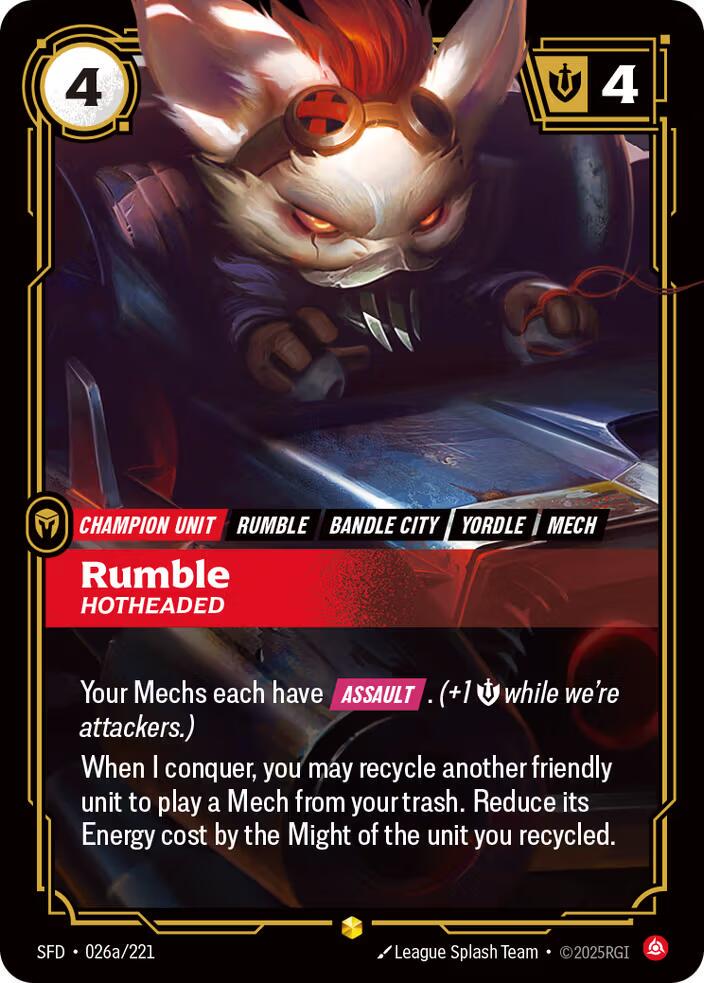 Rumble - Hotheaded [Alternate Art] #26a